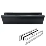 Medium Aluminium Letterplate 305 X 70mm Black Aluminium