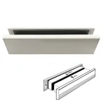 Medium Aluminium Letterplate 305 X 70mm White Aluminium