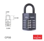 Squire 50mm 4 Wheel Combination Pad Lock