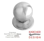 Karcher Stainless Steel Centre Door Knob Round