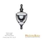 Heritage Brass Urn Door Knocker 152mm Polished Chrome