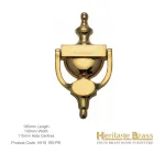 Heritage Brass Urn Door Knocker 195mm Polished Brass