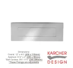 Karcher Letterplate Metric: 305 x 110mm - Inches: 12" x 4 ¼"