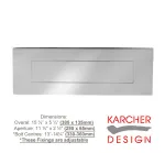 Karcher Letterplate Metric: 385 x 135mm - Inches: 15  ¼ x 5  ¼