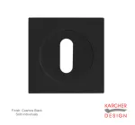 Square Karcher Keyhole Escutcheon Cosmos Black
