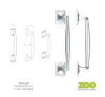 254mm Solid Brass Cast Pull Handle Polished Chrome