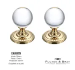 Glass Ball Mortice Knob Polished Brass Door Knobs