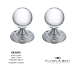 Glass Ball Mortice Knob Satin Chrome Door Knobs