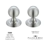 Concealed-Fix Reeded Mortice Knobs Fulton-&-Bray