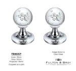 Bubbled Glass Ball Knobs on Polished Chrome Rose