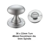 Large F&B Bathroom Turn & Release - Satin Chrome