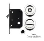 Sliding Door Bathroom Lock Turn & Finger Pull - CP