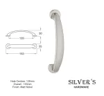 Bradley Cupboard Handle Brushed Nickel - 128mm C/C