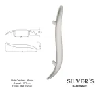 S Cupboard Handle Matt Nickel - 96mm