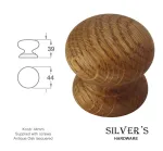 44mm Antique Oak Cupboard Knob