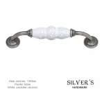 Winchester D Handle Pewter White Crackled - 128mm C/C
