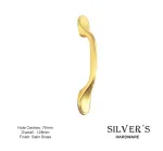 Shaker Style Handle 76mm Satin Brass