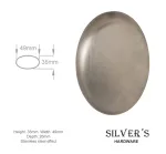 Bianca Large Oval Cupboard Knob Stainless Steel