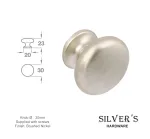 30mm Coco Cupboard Knob Brushed Nickel