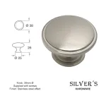 38mm Cupboard Knob Satin Stainless Steel
