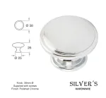 38mm Cupboard Knob Polished Chrome