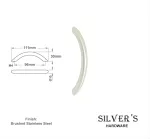 Clifton Bow Handle Brushed Nickel - 96mm C/C