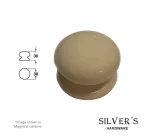 Plain Porcelain Cupboard Knob Magnolia 38 x 30mm
