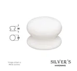Plain Porcelain Cupboard Knob White 38 x 30mm
