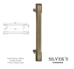 Cupboard Handle Antique Brass - 160mm