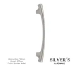 Heavy Bow Cupboard Handle Brushed Nickel - 160mm C/C