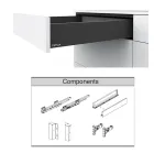 CEMUX H Box Drawer Sides, 84mm Height, 350mm Depth