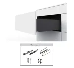 CEMUX H Box Drawer Sides, 167mm Height, 450mm Depth