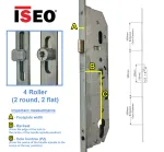 Iseo 4 Roller Multipoint Lock **No-Deadbolt** (OLD MILA)
