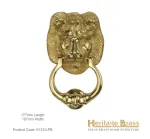 Heritage Brass Lion Knocker Polished Brass