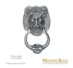 Heritage Brass Lion Knocker Satin Chrome