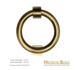 Heritage Brass Ring Door Knocker: Finish Antique Brass