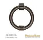Heritage Brass Ring Door Knocker: Finish Matt Bronze