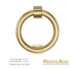 Heritage Brass Ring Door Knocker Satin Brass