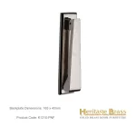 Heritage Brass Slim Door Knocker Polished Nickel