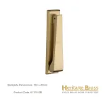 Heritage Brass Slim Door Knocker Satin Brass