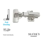 Pair of 110° Kitchen Hinge Full Overlay Soft Close 35mm Cup