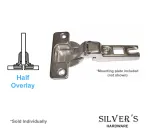 110   Kitchen Hinge Half Overlay Mounting 35mm Cup