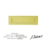 Primalite Letterplate Metric: 254 x 76mm - Inches: 10" x 3" - PB