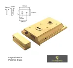 Carlisle Brass Traditional Rim Lock 152 x 102mm - Polished Brass