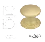 32mm Rioghal Cabinet door knob - Satin Brass
