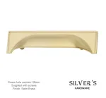 Rioghal 96mm C/C Cabinet Drawer Pull Satin Brass