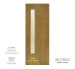 Flush Plywood Unvarnised Fire Door FD30 - Glazed GW06