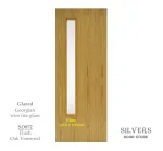 Oak Lacquered FD30/FD60 Fire Door Glazed (1410x150mm)