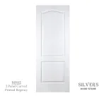 2 Panel Curved Top Regency Primed Woodgrain