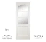 2 Panel Curved Top Regency Primed Woodgrain - Glazed
